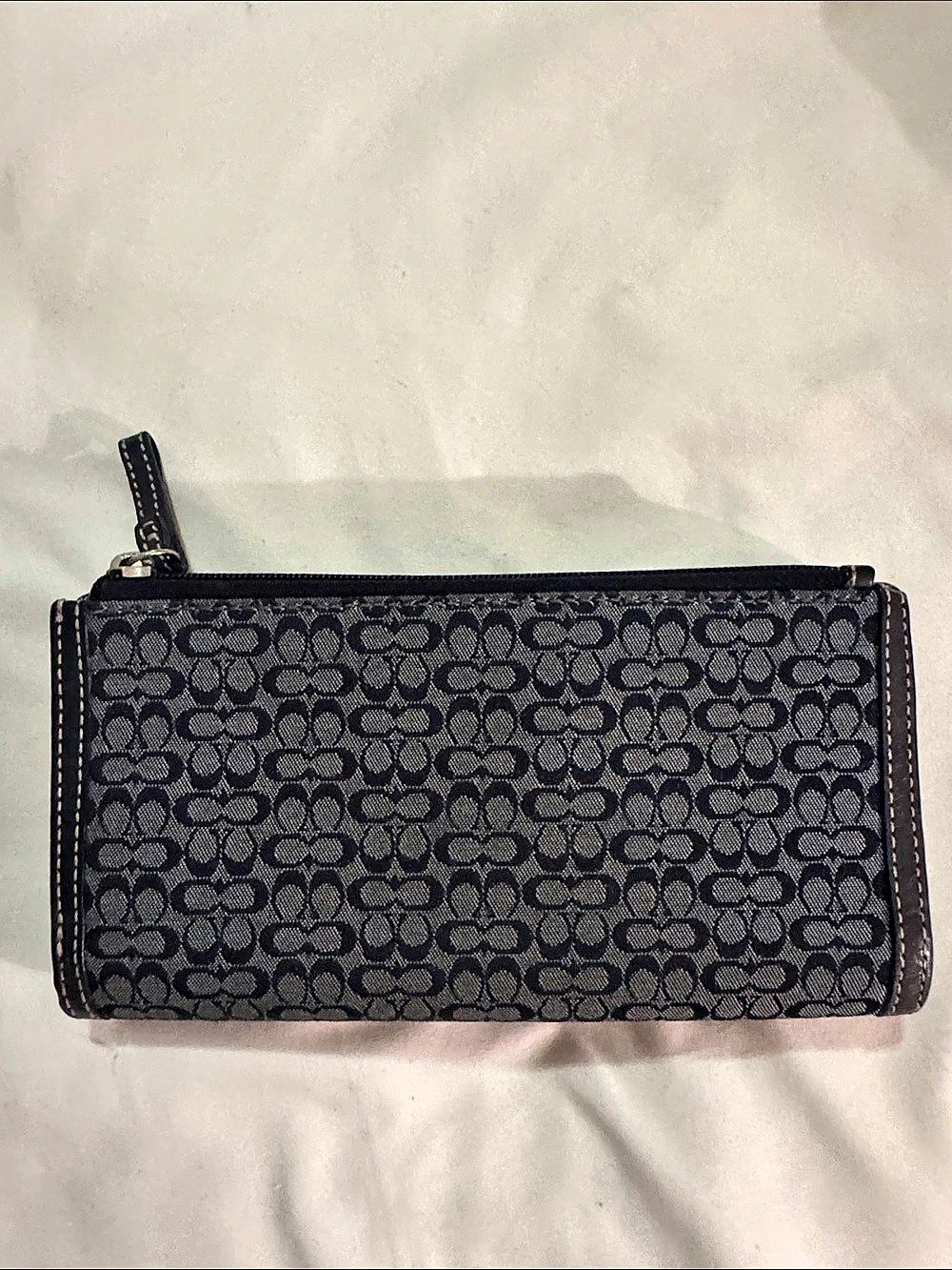 Coach Soho Signature Buckle Long Wallet in Black & blue - Picture 3 of 5